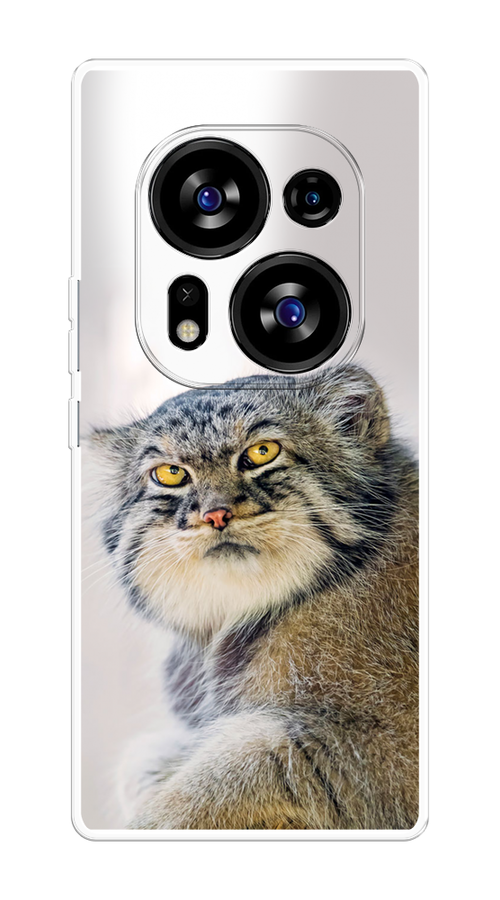 

Чехол на Tecno Phantom X2/X2 Pro "Кот манул 1", Серый;белый;желтый, 303350-1