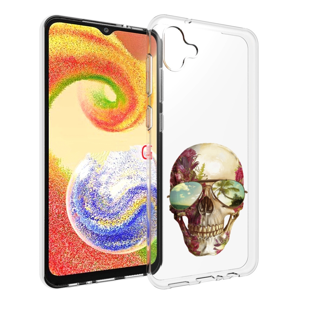 

Чехол MyPads Череп с очками для Samsung Galaxy A04, Прозрачный, Tocco