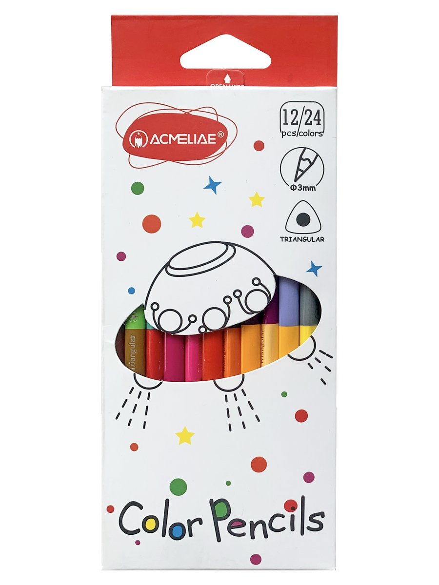 

Цветные карандаши двухцветные для рисования ACMELIAE Color Pencils, C12-24, 24 цвета, Разноцветные