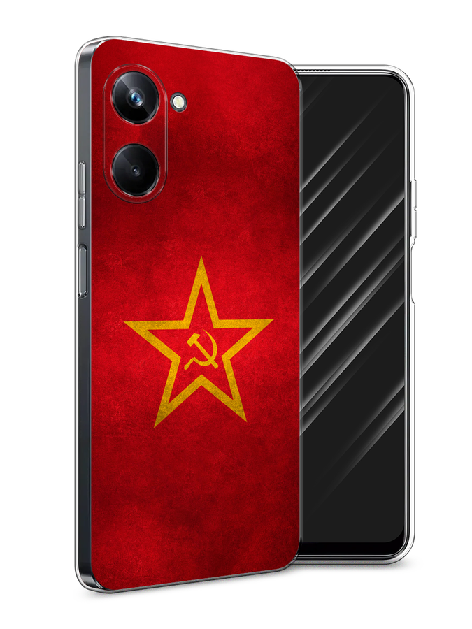 

Чехол Awog на Realme 10 Pro "Красное знамя", Желтый;красный, 2512550-10