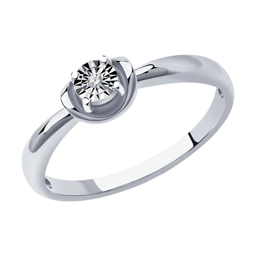 

Кольцо помолвочное из белого золота с бриллиантом р. , SOKOLOV Diamonds 1012225-3, 1012225-3