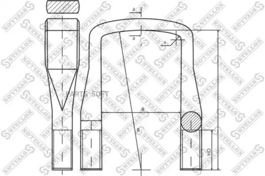 

STELLOX 8464029SX 84-64029-SX_стремянка ! с гайкой 91/111xM20x1.5x 230-U \MB LPS810/911