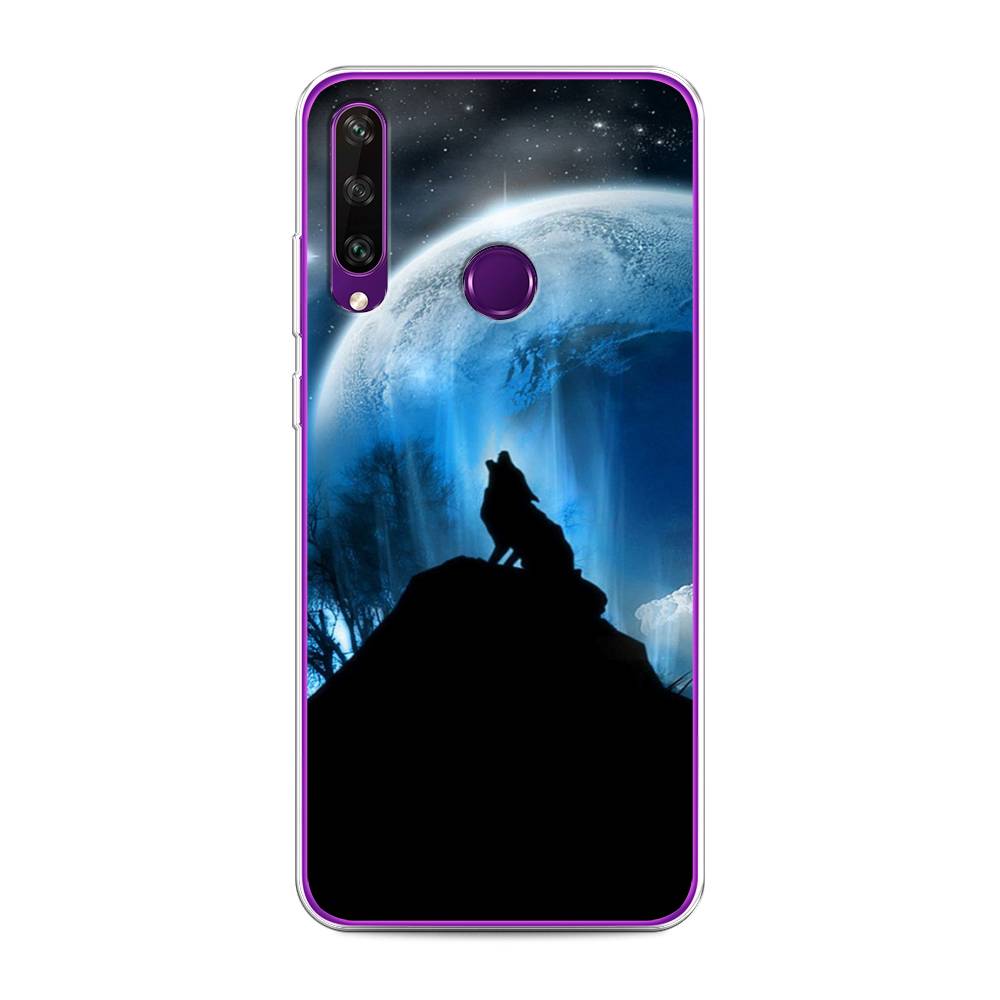

Чехол для Huawei Y6p "Волк 2", Синий;черный;белый, 6103250-1