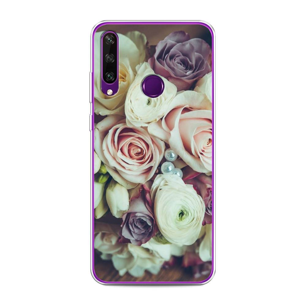 

Чехол для Huawei Y6p "Свадебный букет", Белый;фиолетовый, 6103250-2