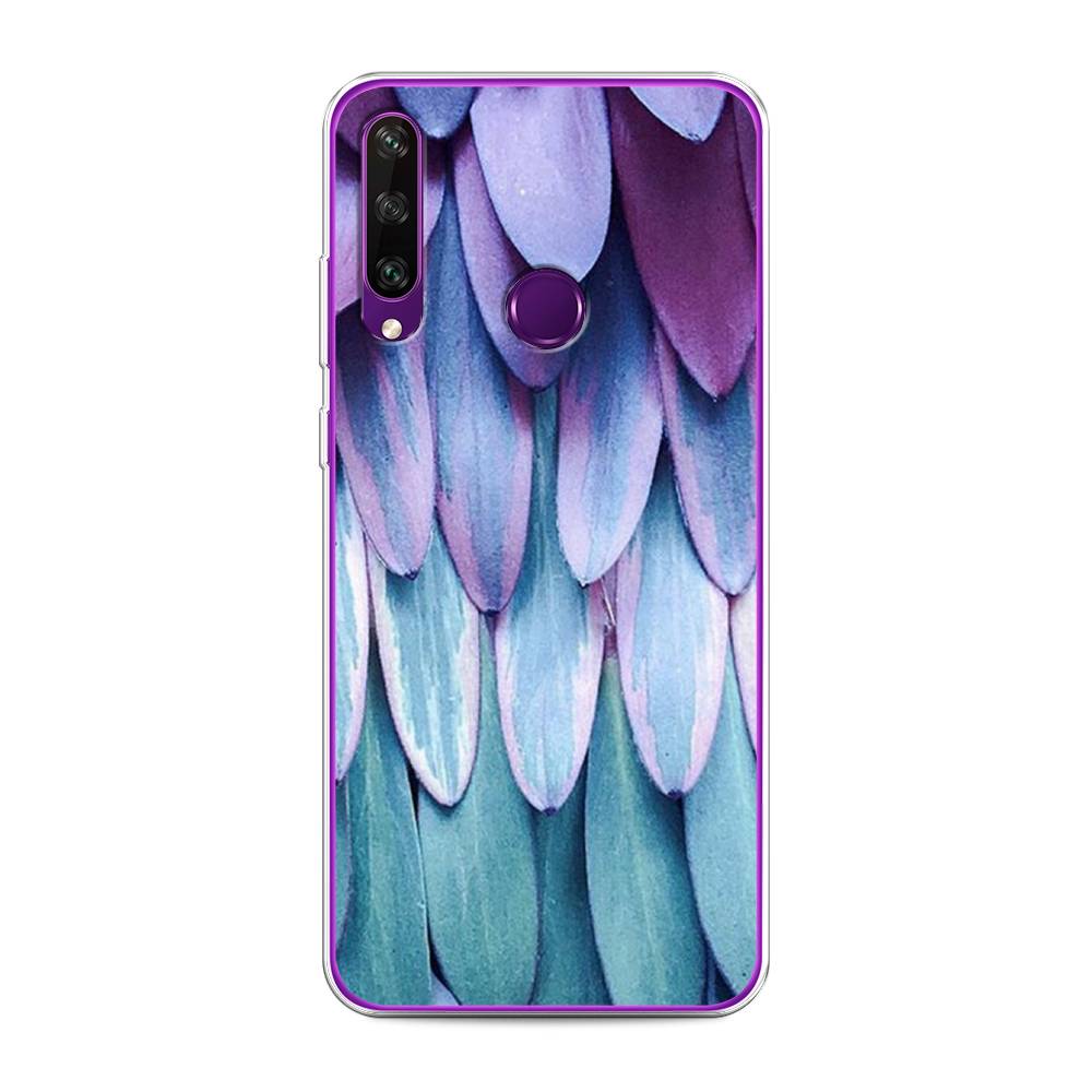 

Чехол для Huawei Y6p "Синее перо", Фиолетовый;голубой, 6103250-3