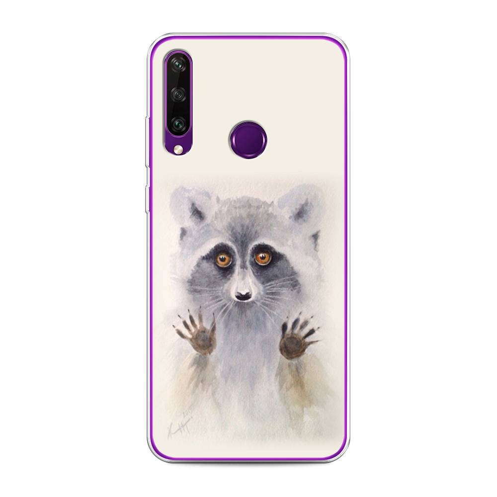 

Чехол для Huawei Y6p "Енот за стеклом", Бежевый;серый, 6103250-4
