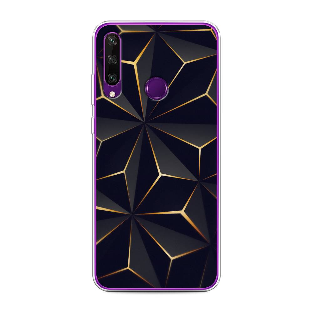 

Чехол для Huawei Y6p "Черные полигоны", Золотистый;черный, 6103250-3