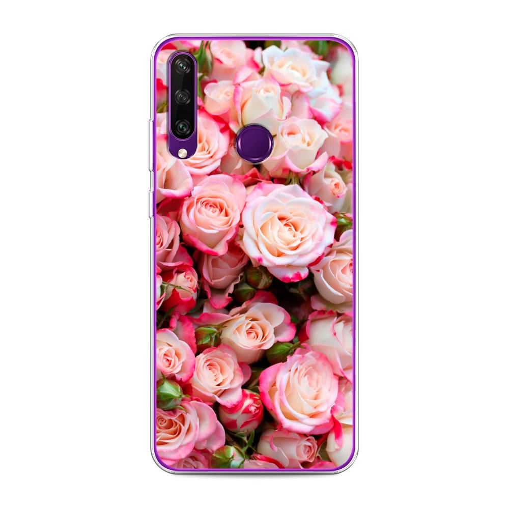 

Чехол на Huawei Y6p "Много роз", Розовый, 6103250-2