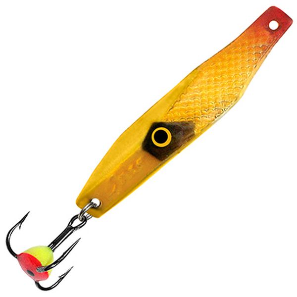 фото Блесна для рыбалки зимняя aqua срез 06,0g, цвет 08 (золото-серебро) 2 штуки в комплекте.