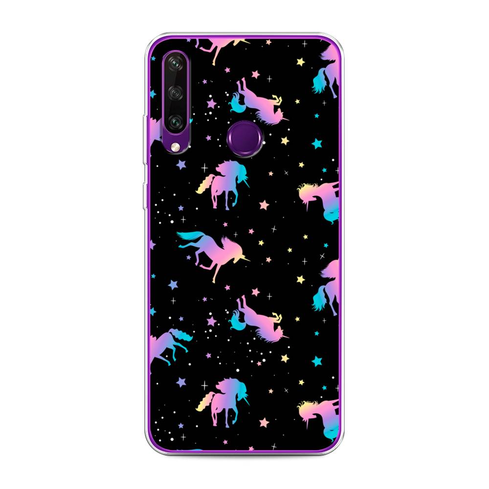 

Чехол для Huawei Y6p "Единороги градиент", Черный;розовый;голубой, 6103250-1