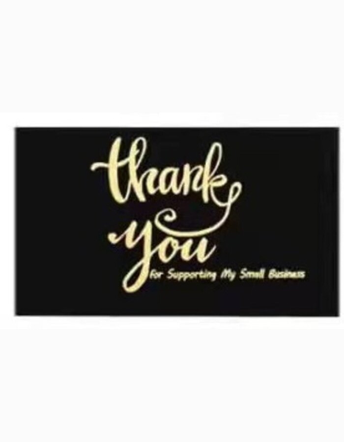 

Карточка Спасибо за покупку для бизнеса, Kart-03, картон, 50 шт, Золотистый;черный, Kart