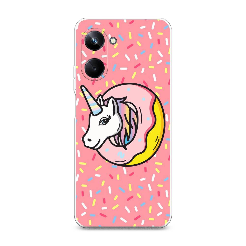 

Чехол Awog на Realme 10 Pro "Единорог в пончике", Розовый;желтый;белый, 2512550-2