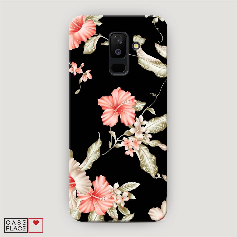 

Чехол Awog "Цветы на черном" для Samsung Galaxy A6 +, 26020-6