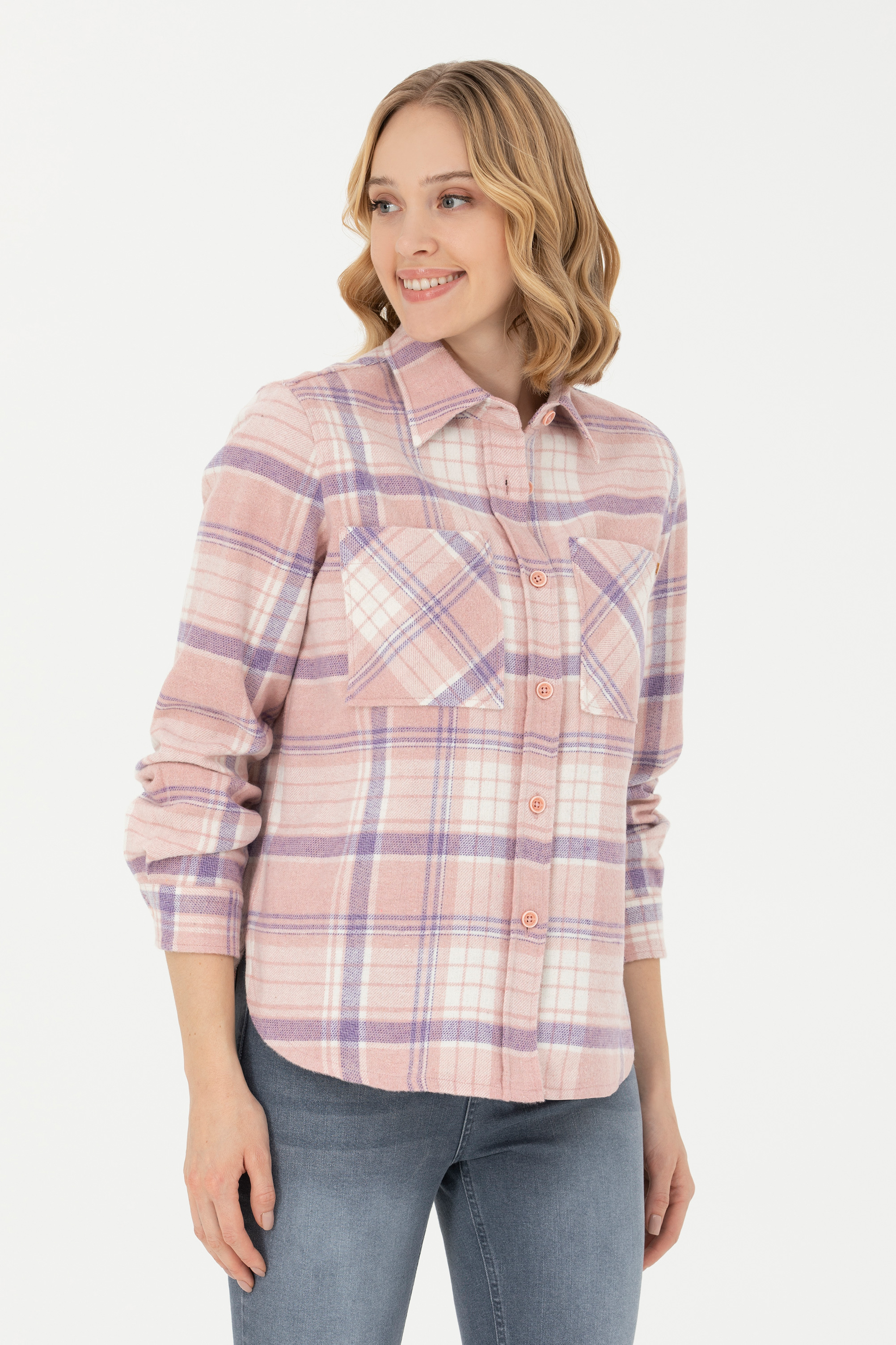 Рубашка женская US Polo Assn G082SZ0040FEROKO розовая 36