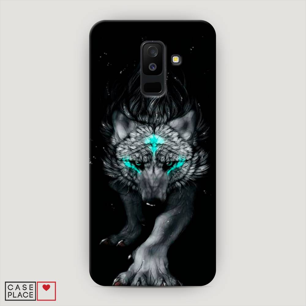 фото Чехол awog "волшебный волк" для samsung galaxy a6 +