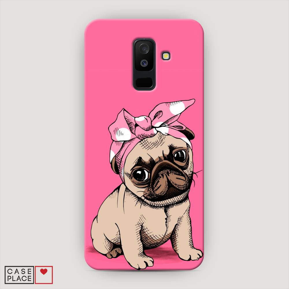 фото Чехол awog "dog pin-up" для samsung galaxy a6 +