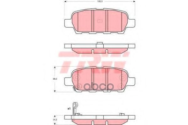 

Колодки Тормозные Nissan X-Trail,Qashqai Infiniti Fx35,45 Задние (4Шт.) Trw Gdb3294