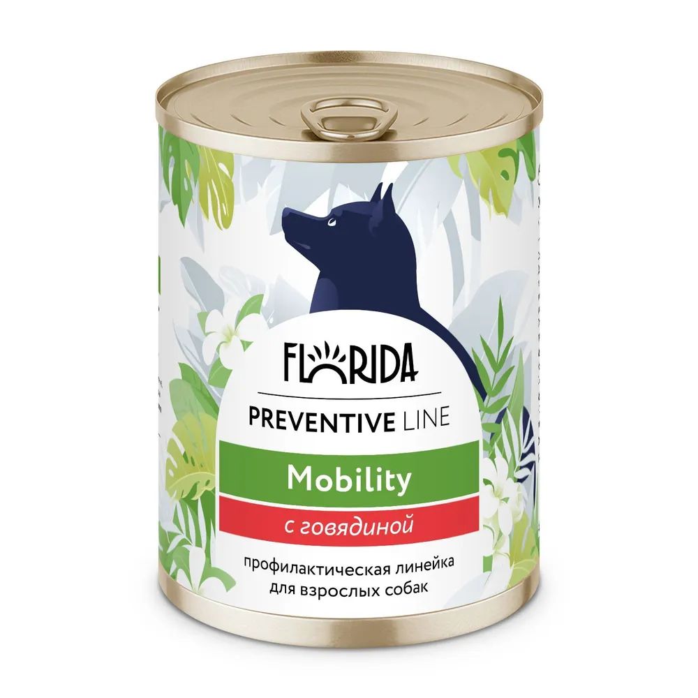 

Влажный корм Florida Preventive Line Mobility с говядиной для собак 340 г