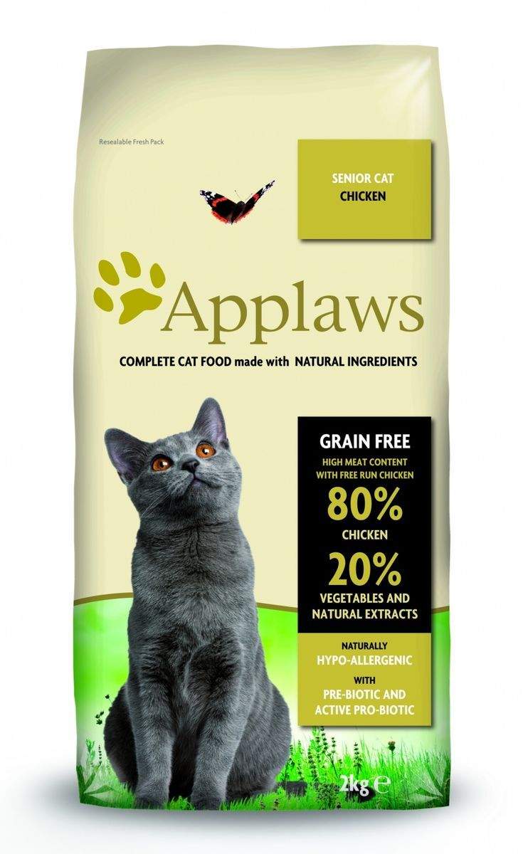 фото Сухой корм для кошек applaws senior grain free, для пожилых, курица, 2кг