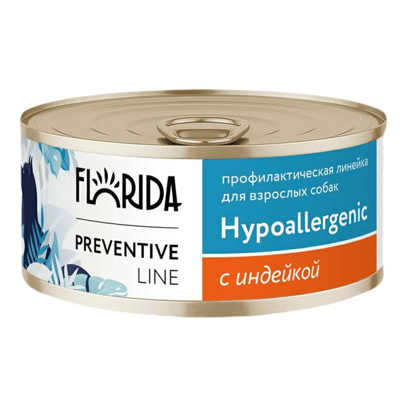 

Влажный корм Florida Preventive Line Hypoallergenic с индейкой для собак 100 г