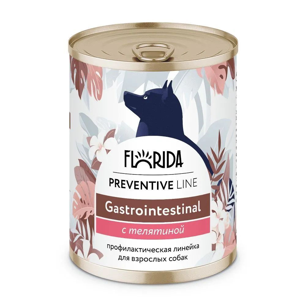 

Влажный корм Florida Preventive Line Gastrointestinal с телятиной для собак 340 г
