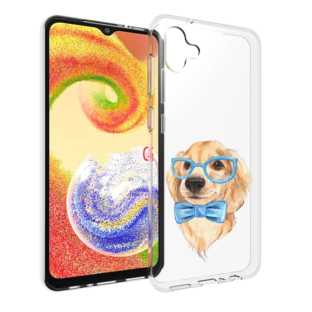 

Чехол MyPads Собака интеллигент для Samsung Galaxy A04, Прозрачный, Tocco