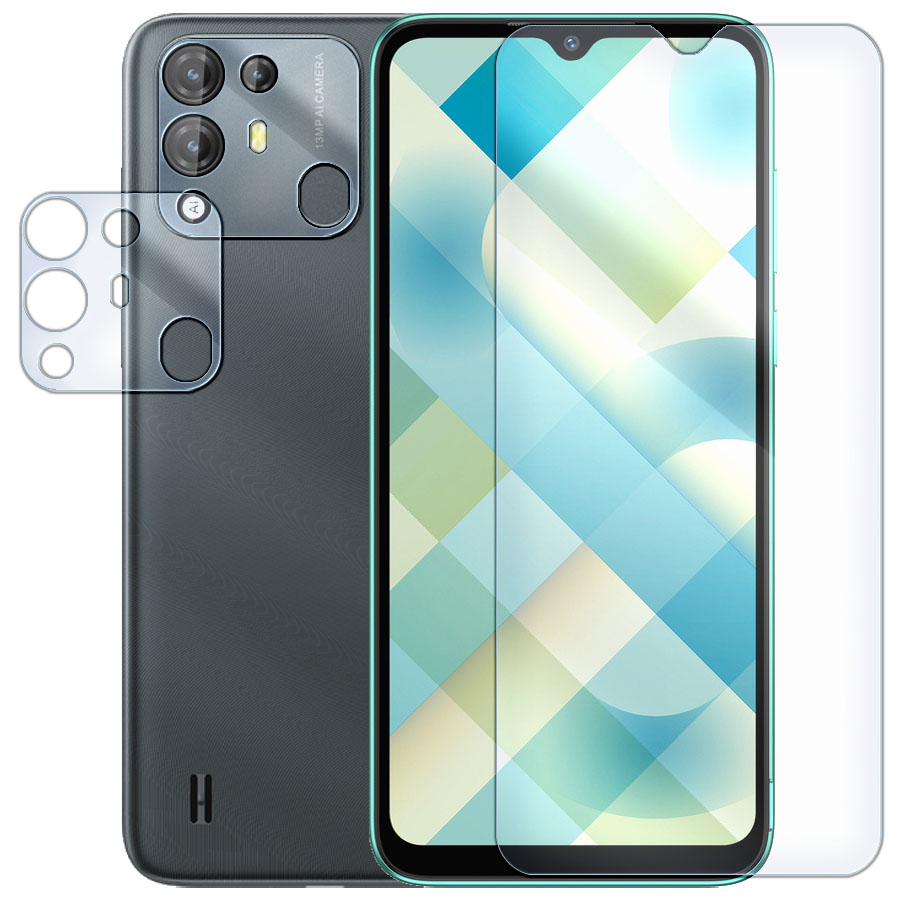 

Стекло защитное гибридное Krutoff для Blackview A55 Pro + защита камеры 2 шт.