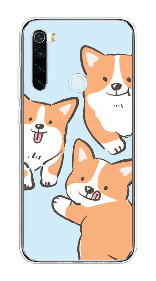 

Чехол на Xiaomi Redmi Note 8T "Милые корги", Бежевый;голубой;коричневый, 37450-1