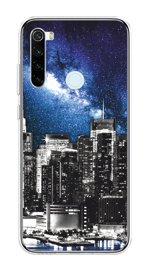 

Чехол на Xiaomi Redmi Note 8T "Космический Нью-Йорк", Синий;серый, 37450-1