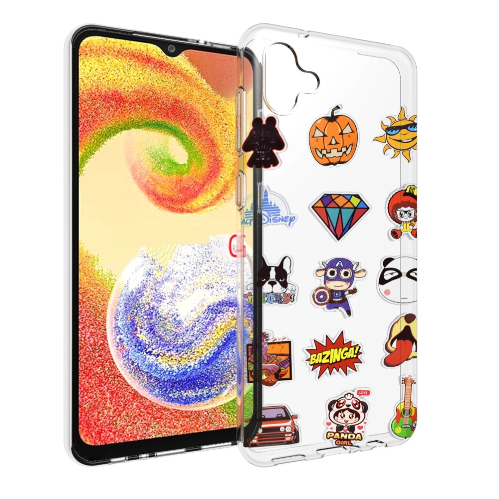 

Чехол MyPads Стикеры-2 для Samsung Galaxy A04, Прозрачный, Tocco