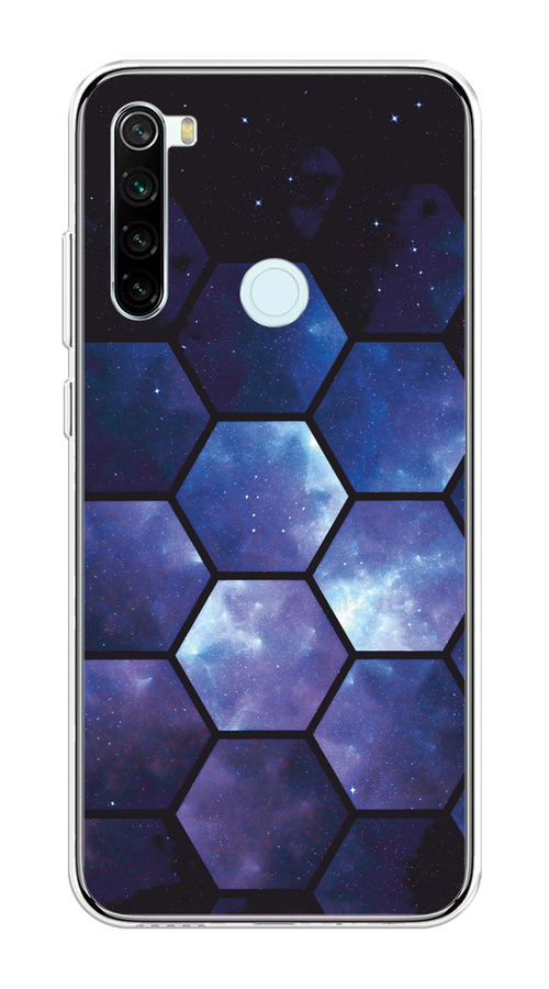 

Чехол на Xiaomi Redmi Note 8T "Соты космос", Черный;фиолетовый, 37450-1