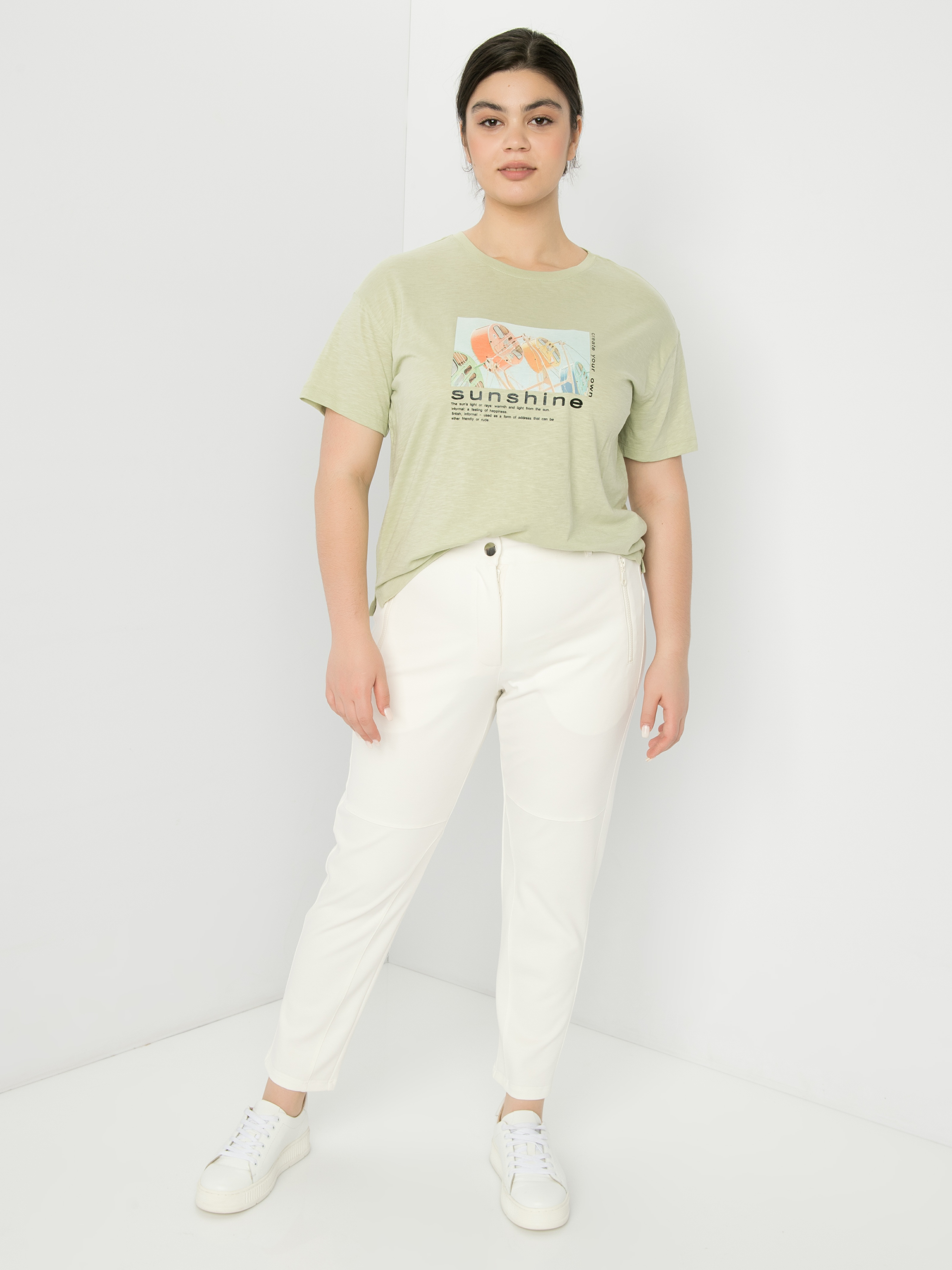 

Брюки женские SAMOON by GERRY WEBER 821005-26210-9700 белые 44, 821005-26210-9700
