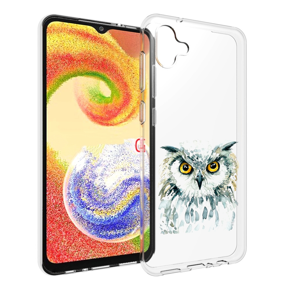 

Чехол MyPads Серьезная сова для Samsung Galaxy A04, Прозрачный, Tocco