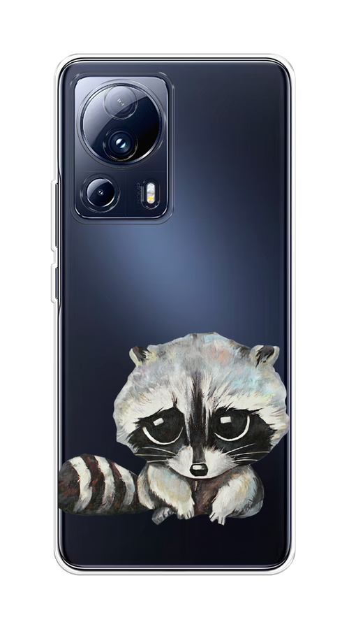 

Чехол на Xiaomi 13 Lite "Большеглазый енот", Серый;черный;прозрачный, 318150-1