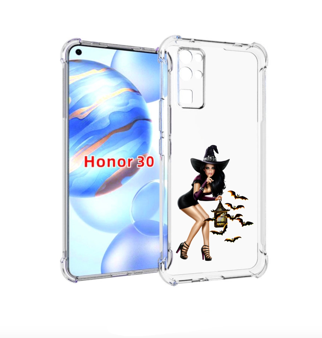 

Чехол бампер MyPads девушка-ведьма женский для Honor 30 (BMH-AN1, Прозрачный, Tocco