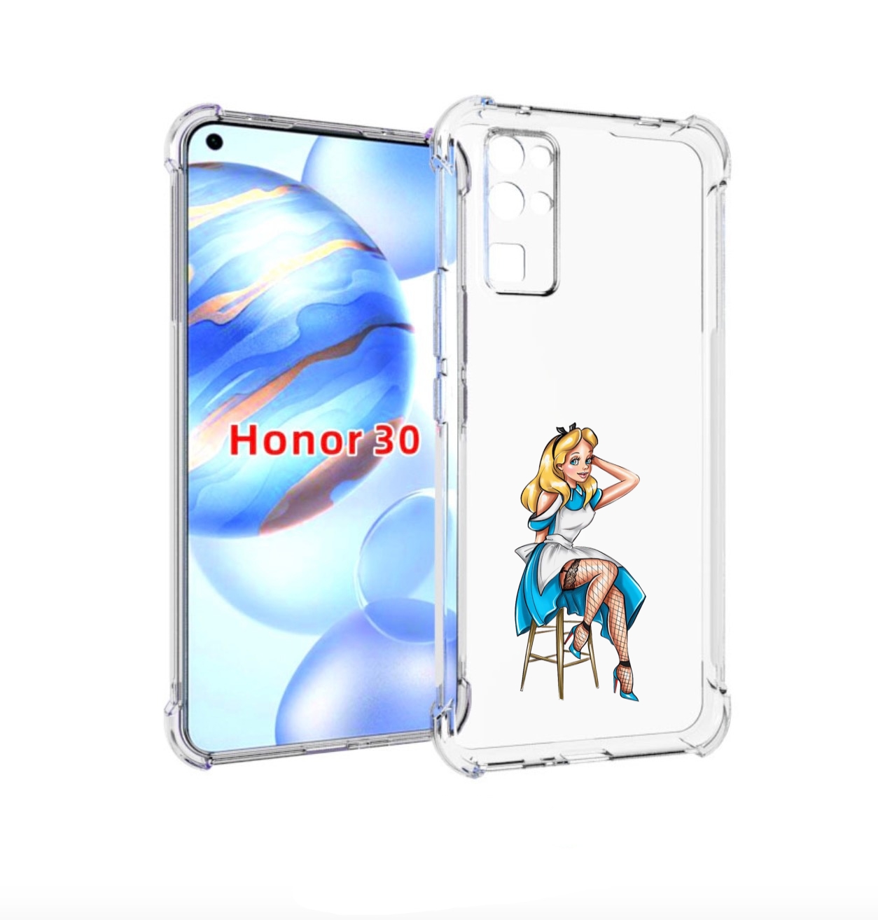 Чехол бампер MyPads девушка-в-чулках женский для Honor 30 (BMH-A