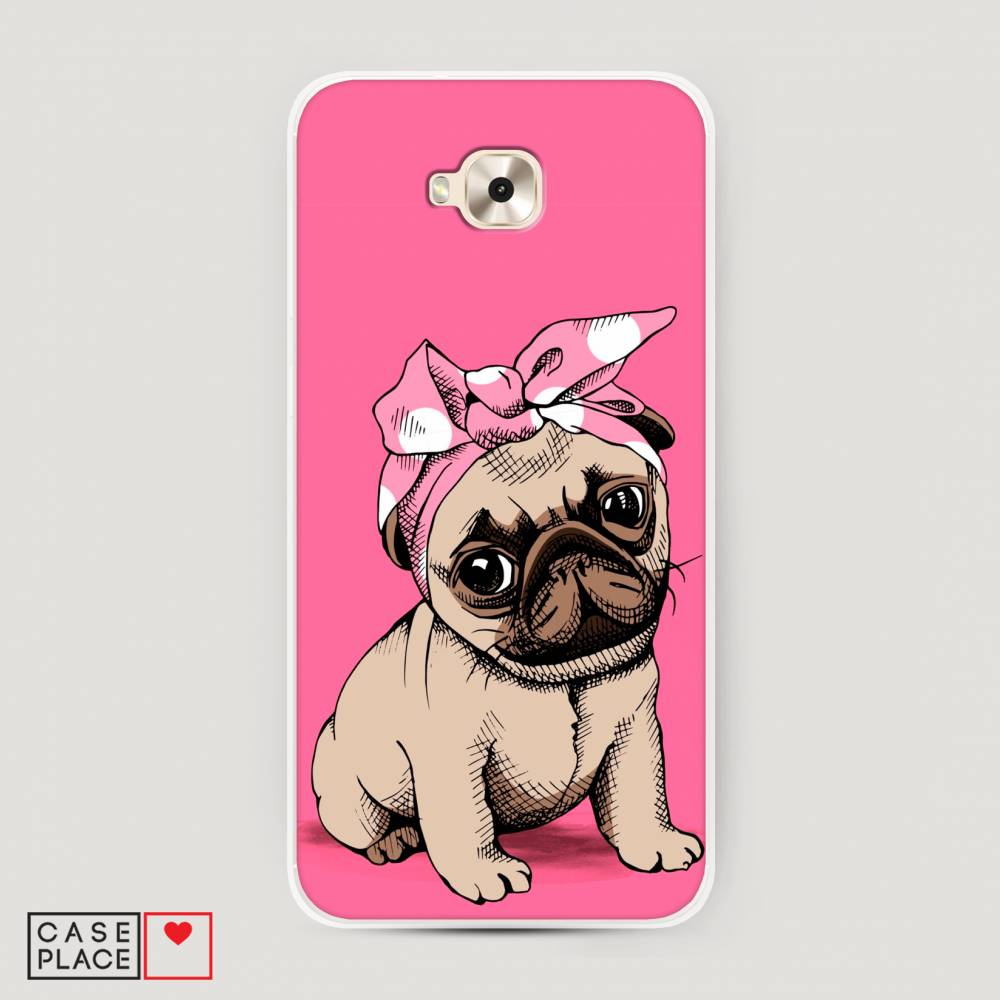 фото Чехол awog "dog pin-up" для asus zenfone 4 selfie zd553kl