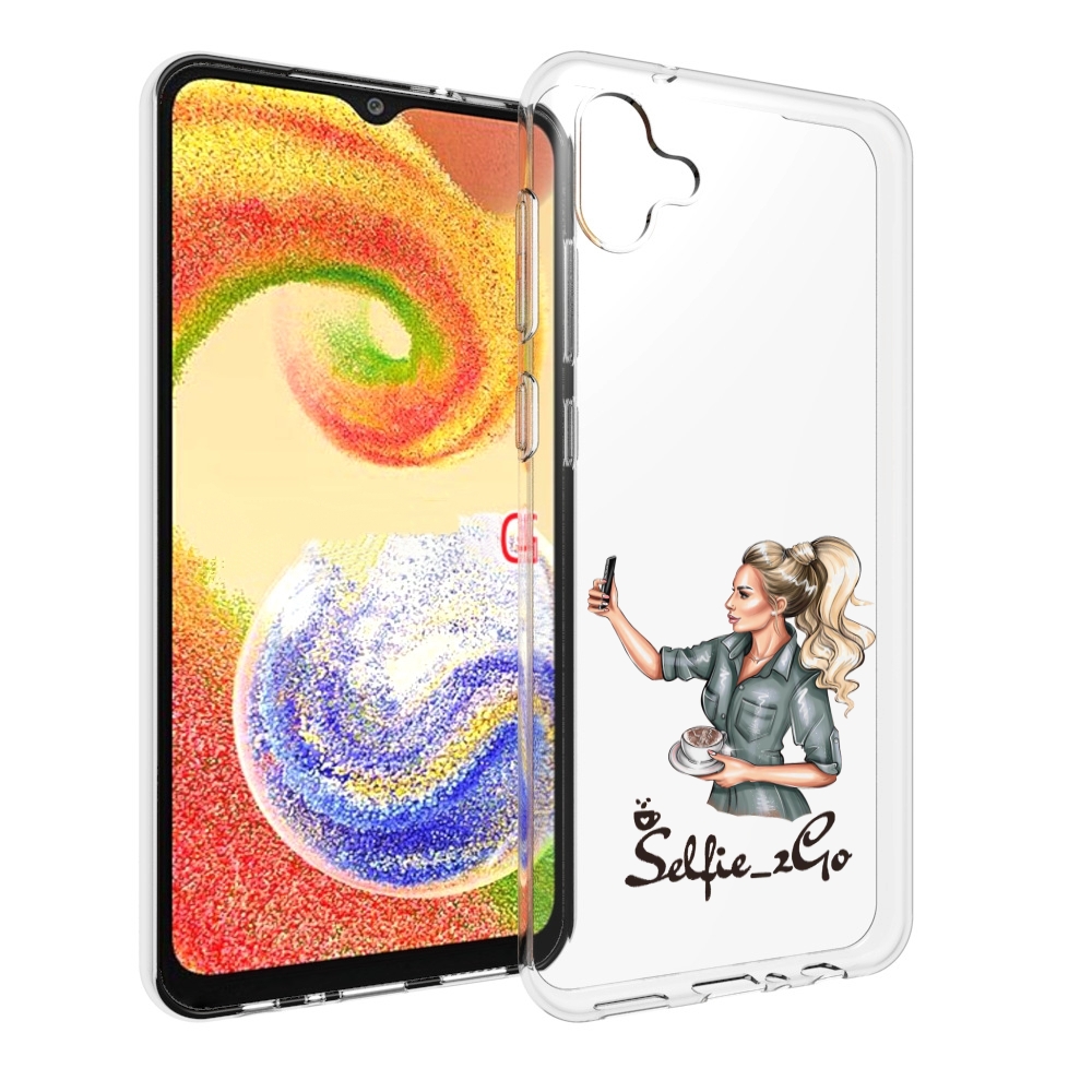

Чехол MyPads Селфи-девушка женский для Samsung Galaxy A04, Прозрачный, Tocco
