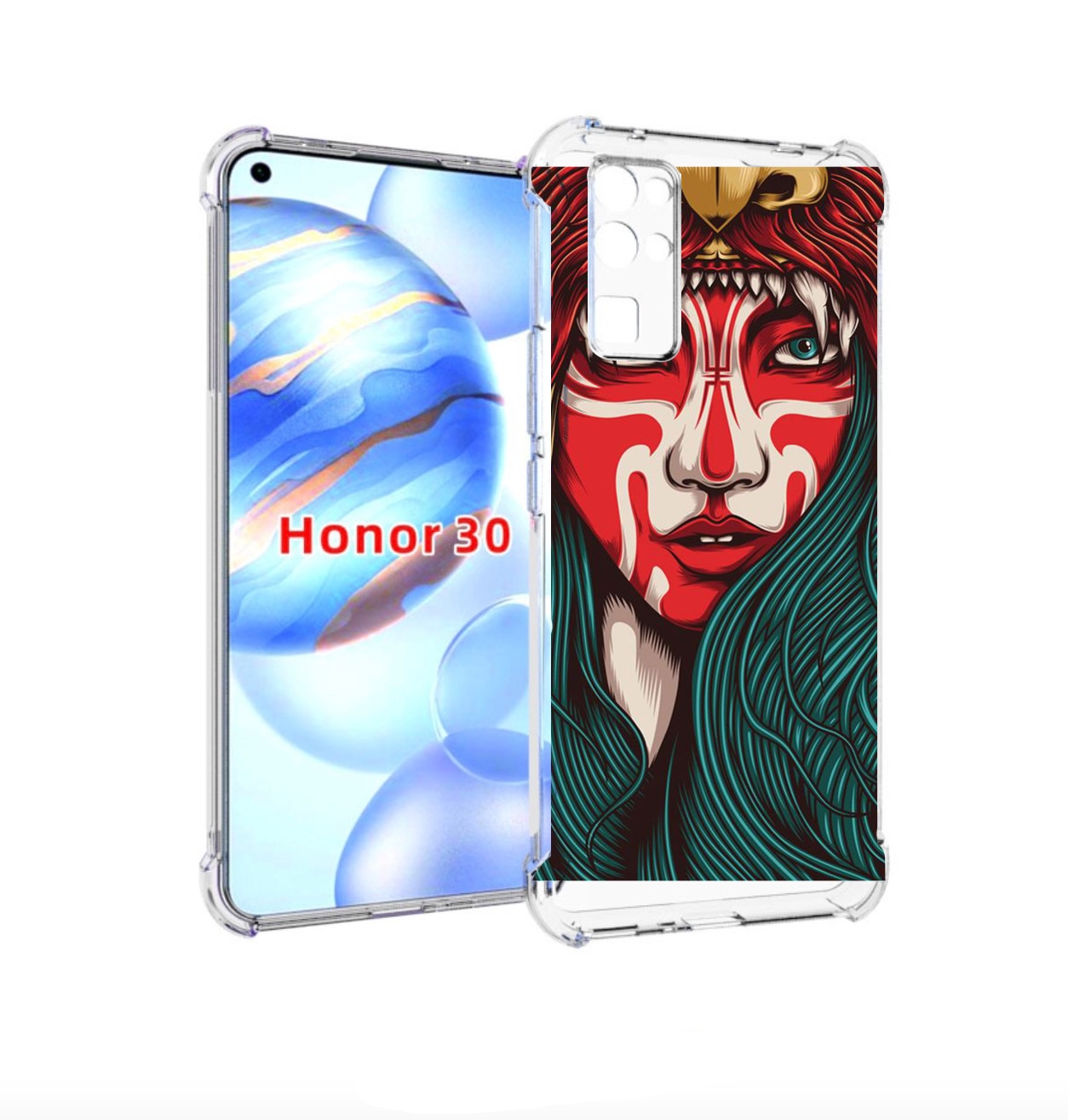 

Чехол бампер MyPads девушка-в-маскировке для Honor 30 (BMH-AN10), Прозрачный, Tocco