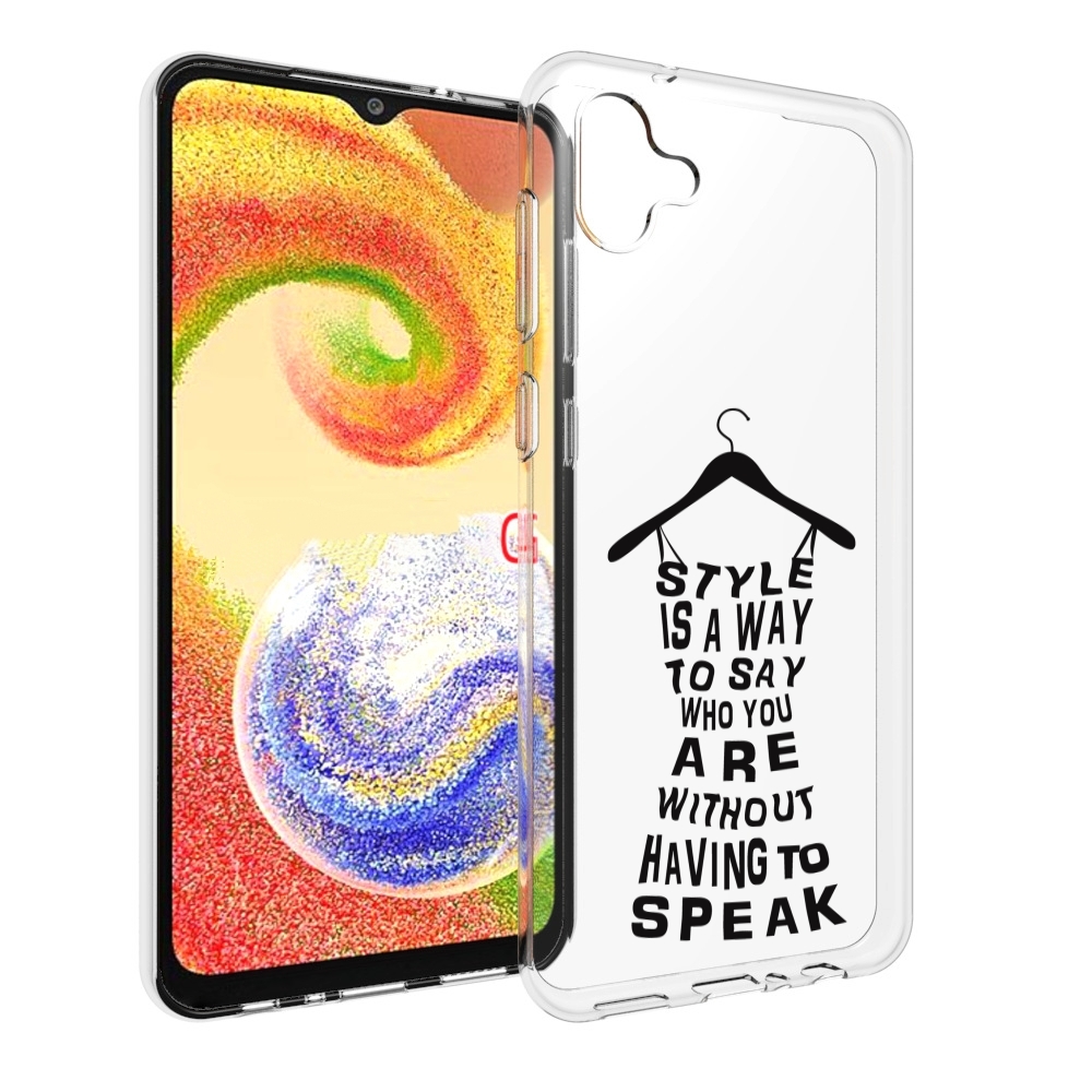 

Чехол MyPads Сарафан-из-слов для Samsung Galaxy A04, Прозрачный, Tocco