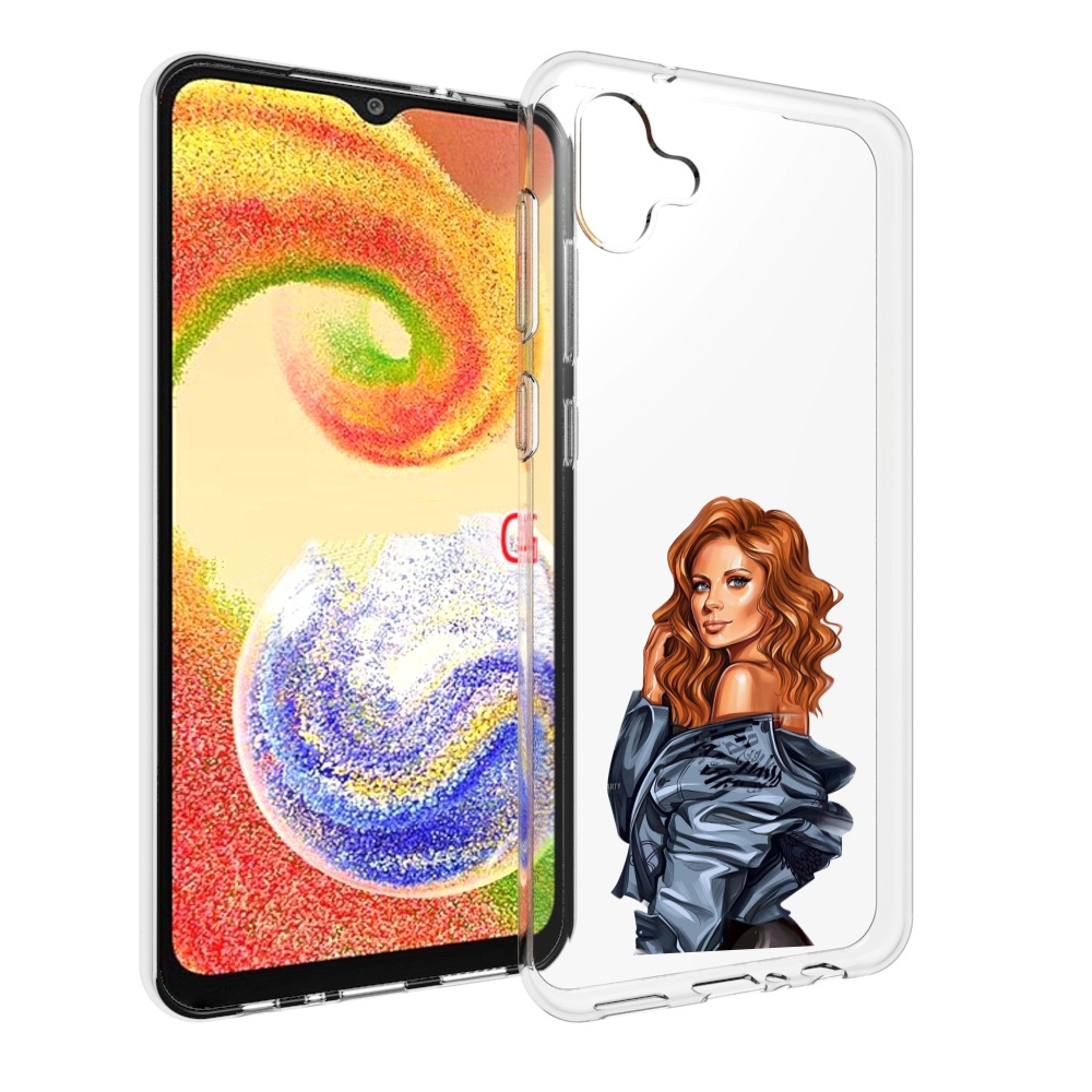 

Чехол MyPads Рыжая-девушка женский для Samsung Galaxy A04, Прозрачный, Tocco