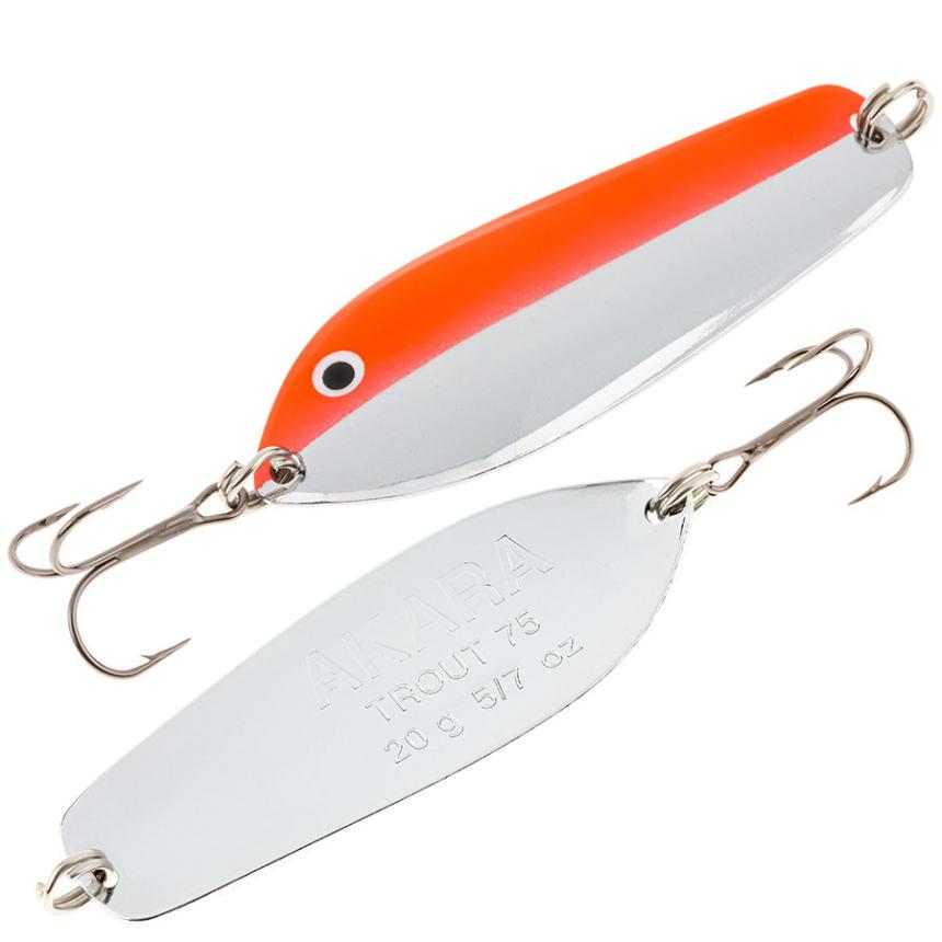 

Блесна колебалка Akara Action Series Trout ATT-85-15-SIL, Красный;серебристый, Action Series Trout