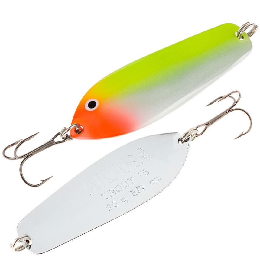 

Блесна колебалка Akara Action Series Trout ATT-85-12-SIL, Красный;зеленый;серебристый, Action Series Trout