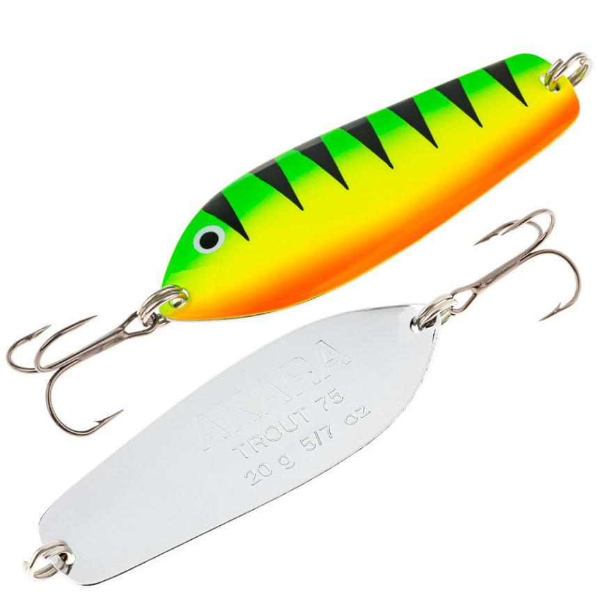 

Блесна колебалка Akara Action Series Trout ATT-85-6-SIL, Красный;зеленый;желтый;серебристый, Action Series Trout