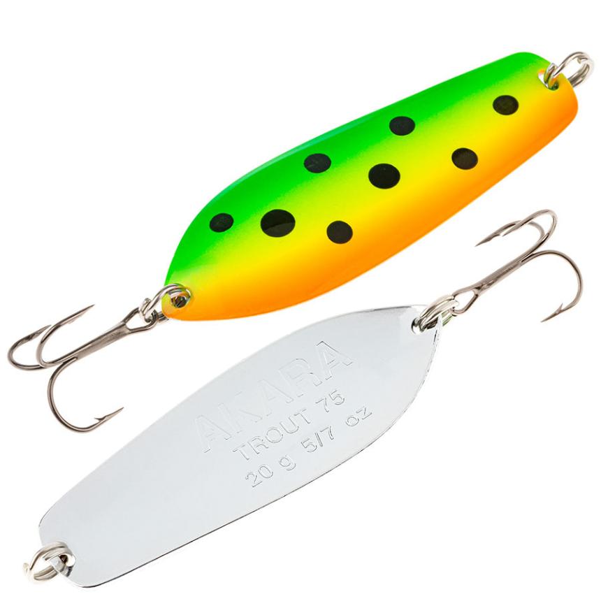 

Блесна колебалка Akara Action Series Trout ATT-85-AB93, Зеленый;оранжевый;серебристый, Action Series Trout