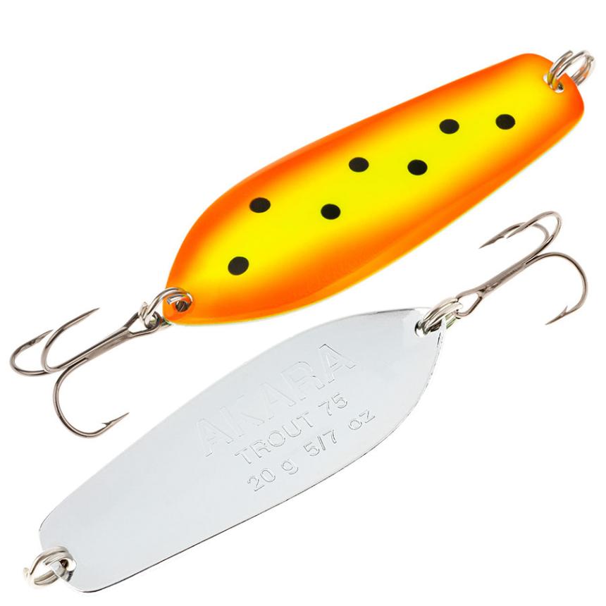 

Блесна колебалка Akara Action Series Trout ATT-85-AB115, Красный;желтый;серебристый, Action Series Trout