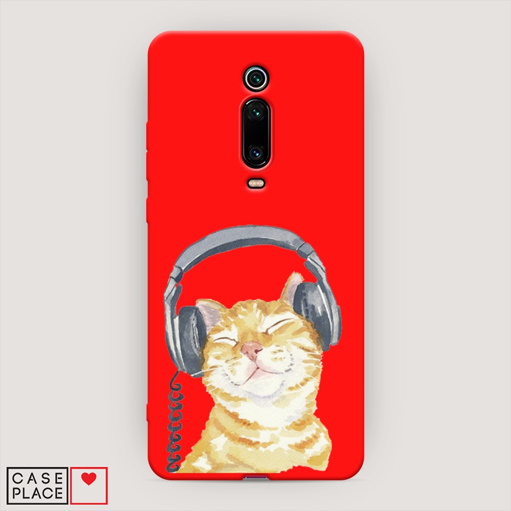 

Матовый силиконовый чехол "Кот меломан" на Xiaomi Redmi K20 Pro, Кот меломан