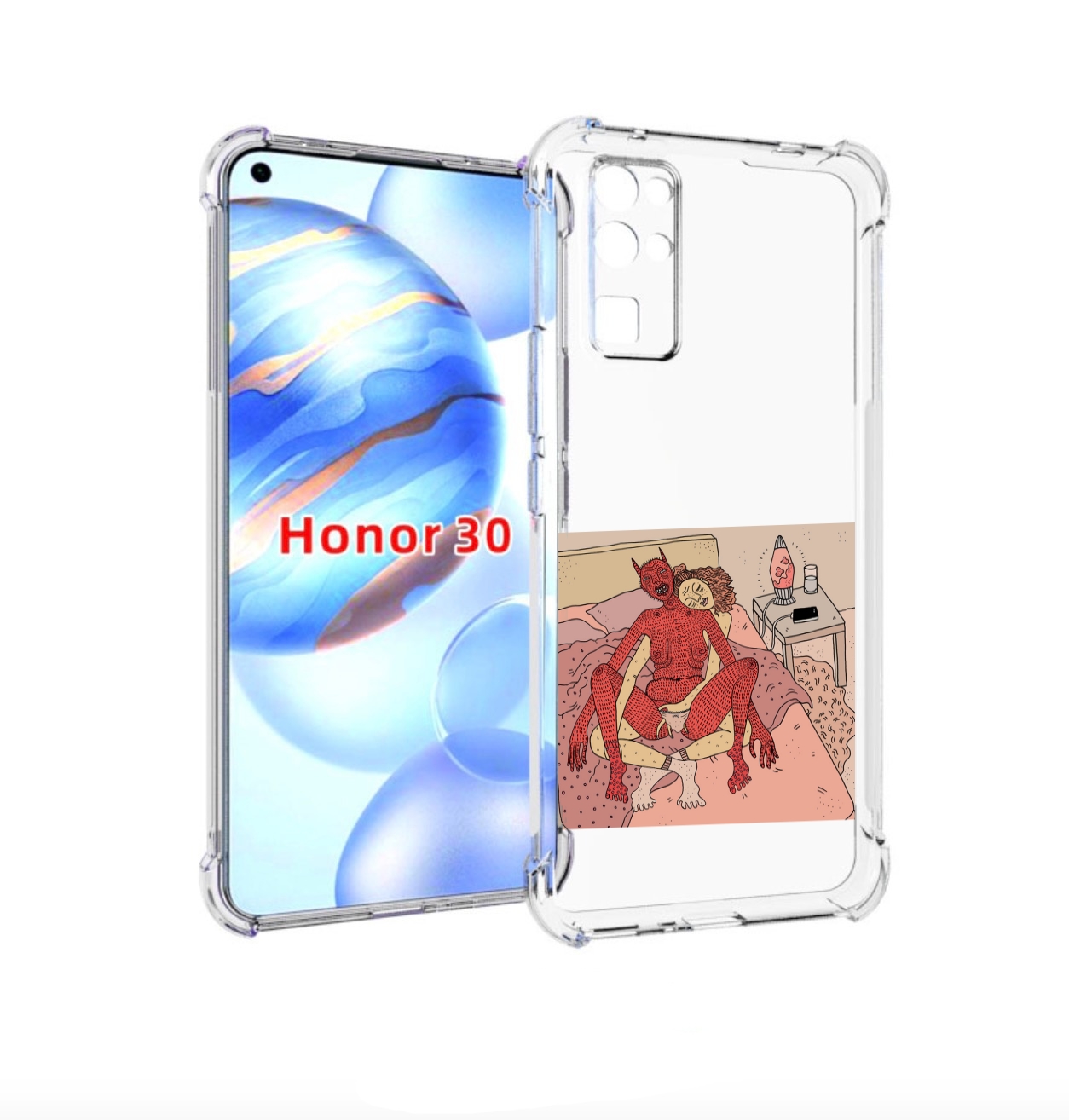 

Чехол бампер MyPads девушка-без-кожи для Honor 30 (BMH-AN10) про, Прозрачный, Tocco