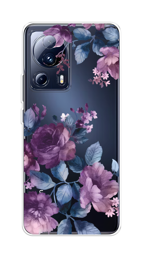 

Чехол на Xiaomi 13 Lite "Purple Blossoms", Синий;фиолетовый, 318150-1