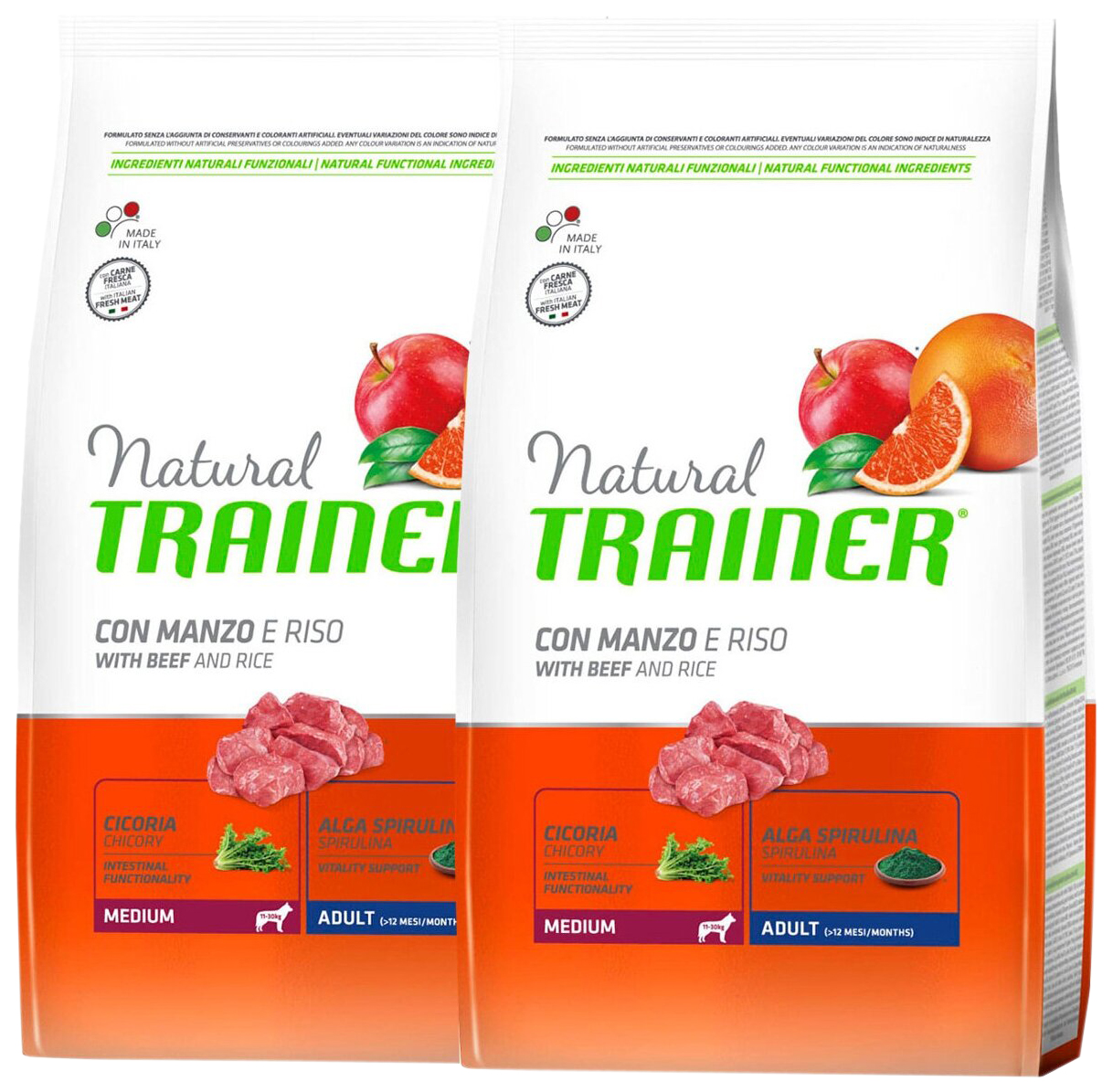 

TRAINER TRAINER NATURAL MEDIUM ADULT BEEF & RICE для взрослых собак средних пород с говяди